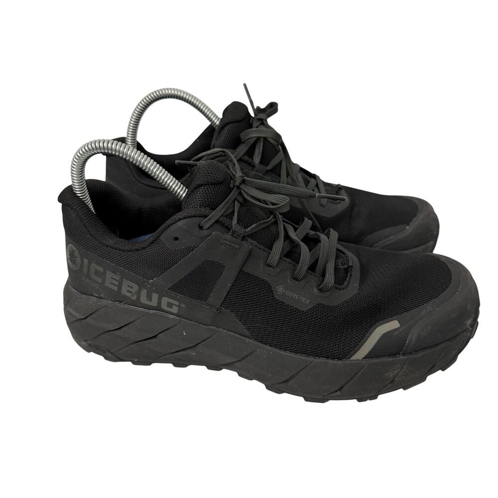 Icebug Arcus GTX BUGrip Shoes Mens Size 9 Waterpoof Trail Running Ice Spikes